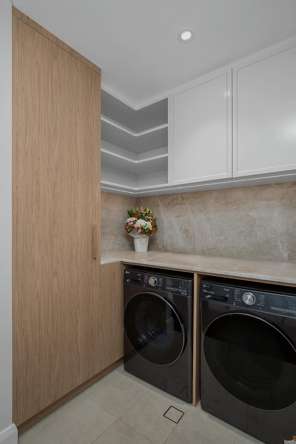 Hidden walk-in laundry