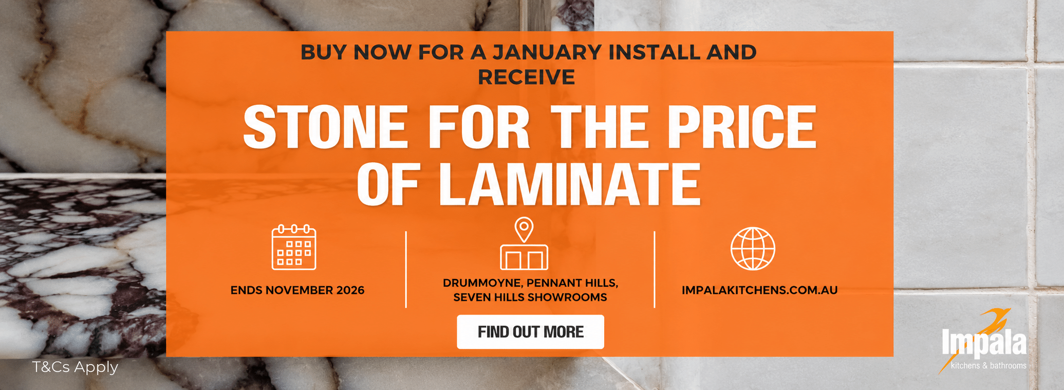 Stone for the Price of Laminate Promotion